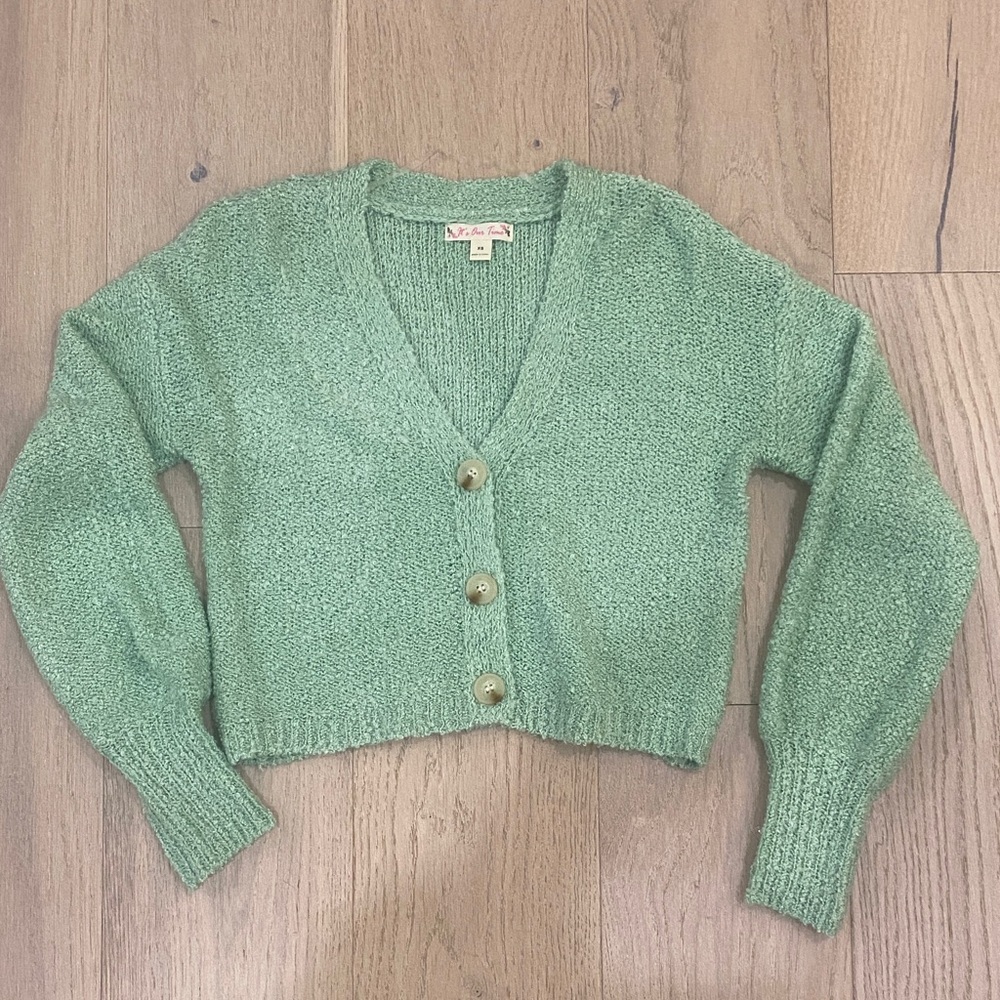 It's Our Time Sage Button-Up Cardigan